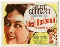 r377 IDEAL HUSBAND movie title lobby card '48 pretty Paulette Goddard!