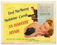 r382 INNOCENT AFFAIR movie title lobby card '48 MacMurray, Madeleine Carroll