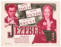 r388 JEZEBEL movie title lobby card R56 Bette Davis, Fonda, Brent