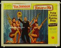 r077 KELLY & ME movie lobby card #7 '57 Van Johnson & sexy showgirls!
