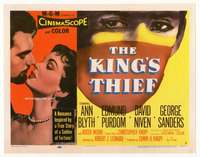 r402 KING'S THIEF movie title lobby card '55 Ann Blyth, Edmund Purdom