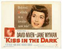 r404 KISS IN THE DARK movie title lobby card '49 Jane Wyman, David Niven