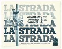 r406 LA STRADA movie title lobby card '56 Federico Fellini, Anthony Quinn