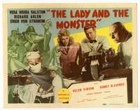 r409 LADY & THE MONSTER movie title lobby card '44 Erich von Stroheim