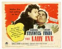 r412 LADY EVE movie title lobby card R49 Preston Sturges, Barbara Stanwyck