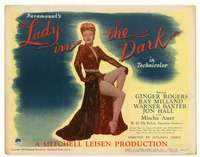 r415 LADY IN THE DARK movie title lobby card '44 sexy Ginger Rogers!