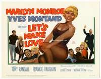 r428 LET'S MAKE LOVE movie title lobby card '60 sexy Marilyn Monroe!