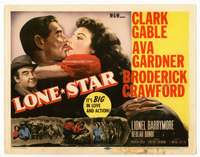 r433 LONE STAR movie title lobby card '51 Clark Gable, Ava Gardner