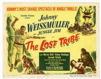 r436 LOST TRIBE movie title lobby card '49 Johnny Weissmuller as Jungle Jim!