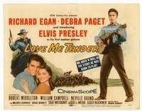 r438 LOVE ME TENDER movie title lobby card '56 first Elvis Presley!