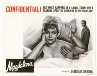 r444 MAGDALENA movie title lobby card '60 most innocent Sensual Sabina!