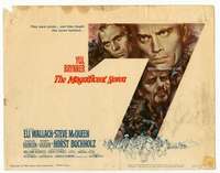 r445 MAGNIFICENT SEVEN movie title lobby card '60 Yul Brynner, McQueen