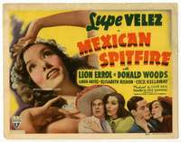 r457 MEXICAN SPITFIRE movie title lobby card '40 sexy Lupe Velez!