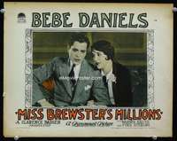 r113 MISS BREWSTER'S MILLIONS movie lobby card '26 rich Bebe Daniels!