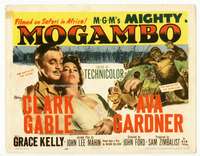 r460 MOGAMBO movie title lobby card '53 Clark Gable, Grace Kelly, Africa!