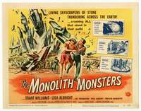 r465 MONOLITH MONSTERS movie title lobby card '57 Reynold Brown art!