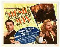 r471 MUSIC MAN movie title lobby card '48 Big Band Jimmy Dorsey,Noel Neill