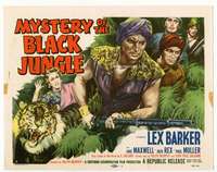 r478 MYSTERY OF THE BLACK JUNGLE movie title lobby card '55 Lex Barker