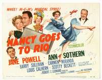r481 NANCY GOES TO RIO movie title lobby card '50 Jane Powell, Ann Sothern