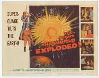 r489 NIGHT THE WORLD EXPLODED movie title lobby card '57 cool sci-fi!