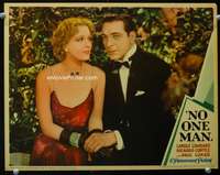 r131 NO ONE MAN movie lobby card '32 sexy young Carole Lombard!