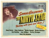 r494 NORTH STAR movie title lobby card '43 Anne Baxter, Farley Granger