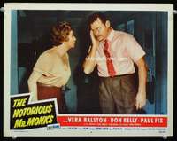 r136 NOTORIOUS MR MONKS movie lobby card #7 '58 Vera Ralston