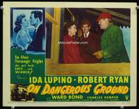 r138 ON DANGEROUS GROUND movie lobby card #3 '51 Nicholas Ray