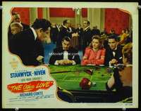 r142 OTHER LOVE movie lobby card #8 '47 Stanwyck at roulette table!