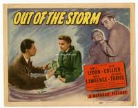 r503 OUT OF THE STORM movie title lobby card '48 Jimmy Lydon, Lois Collier