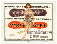 r511 PARTY GIRL movie title lobby card '58 Cyd Charisse, Nicolas Ray
