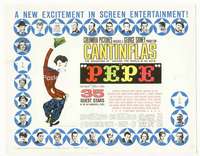 r513 PEPE movie title lobby card '61 Cantinflas, all-star cast comedy!
