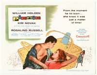 r519 PICNIC movie title lobby card '56 William Holden, Kim Novak