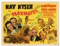 r522 PLAYMATES movie title lobby card '41 Kay Kyser, Barrymorem, Velez