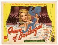 r526 QUEEN OF BURLESQUE movie title lobby card '46 sexy Evelyn Ankers!
