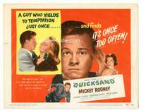r527 QUICKSAND movie title lobby card '50 Mickey Rooney, Jeanne Cagney