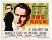 r528 RACK movie title lobby card '56 early Paul Newman, Anne Francis