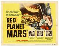 r532 RED PLANET MARS movie title lobby card '52 Peter Graves, sci-fi!
