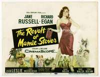 r536 REVOLT OF MAMIE STOVER movie title lobby card '56 sexy Jane Russell!