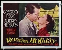 r167 ROMAN HOLIDAY movie lobby card #5 '53 Audrey Hepburn, Greg Peck