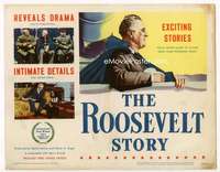 r542 ROOSEVELT STORY movie title lobby card '48 President Franklin Delano!