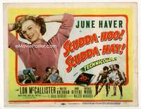 r552 SCUDDA HOO SCUDDA HAY movie title lobby card '48 pretty June Haver!