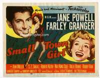 r571 SMALL TOWN GIRL movie title lobby card '53 Jane Powell, Farley Granger