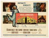 r580 SOUTH PACIFIC movie title lobby card '59 Rossano Brazzi, Mitzi Gaynor