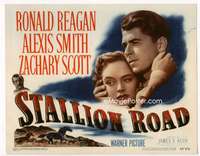 r585 STALLION ROAD movie title lobby card '47 Ronald Reagan, Alexis Smith