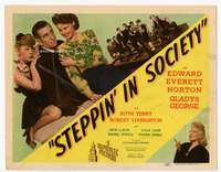 r590 STEPPIN' IN SOCIETY movie title lobby card '45 Edward Everett Horton