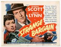 r594 STRANGE BARGAIN movie title lobby card '49 film noir, Martha Scott