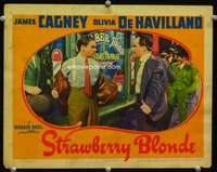 r176 STRAWBERRY BLONDE movie lobby card '41 barber James Cagney!