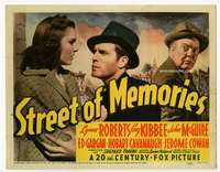 r597 STREET OF MEMORIES movie title lobby card '40 Lynne Roberts, Guy Kibbee
