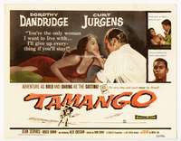 r608 TAMANGO movie title lobby card '59 Dorothy Dandridge, Curt Jurgens